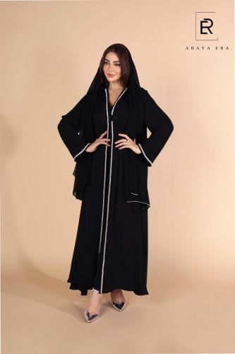 عباية شك يدوي بإضافة اللولو بتصميم أنيق قماش يابان...