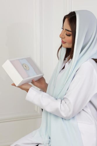 طرحة ليزر مع اضافه كلفه لون سماوي