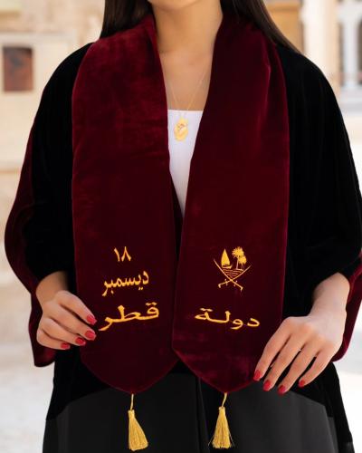 وشاح مخمل قطر