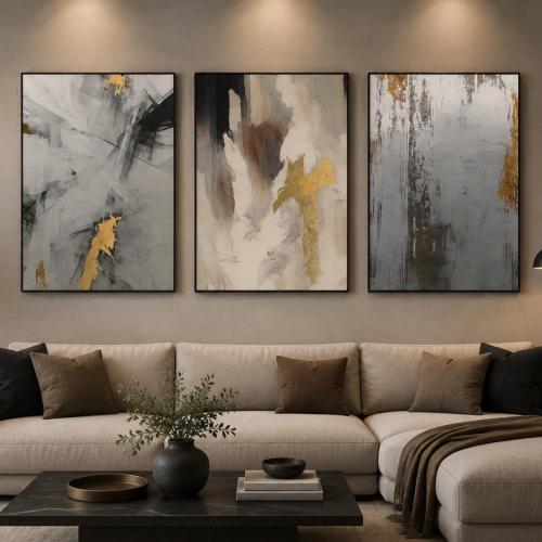 طقم من 3 لوحات مودرن