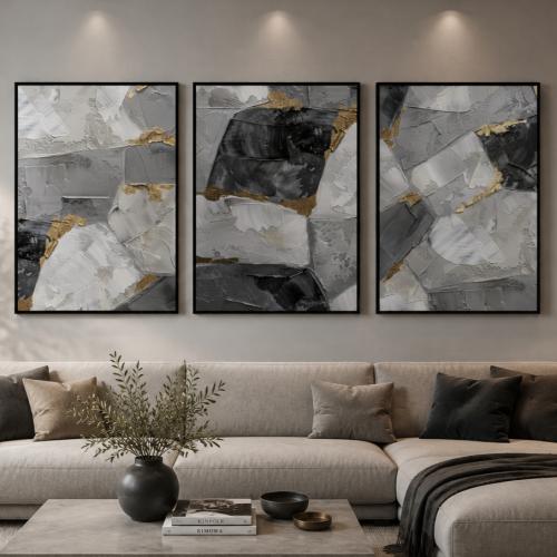 طقم من 3 لوحات مودرن