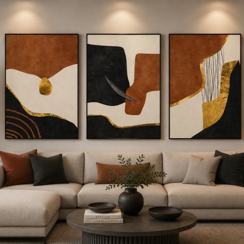 طقم من 3 لوحات مودرن