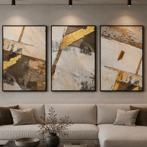 طقم من 3 لوحات مودرن