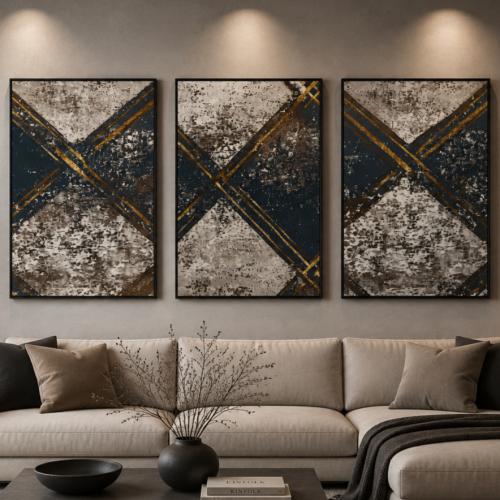 طقم من 3 لوحات مودرن