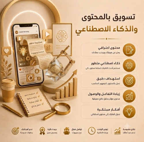 خدمة التسويق بالمحتوى والذكاء الاصطناعي