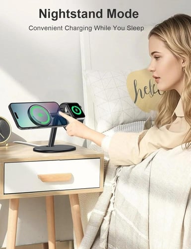 قاعدة شحن EWA 2 في 1 MagSafe