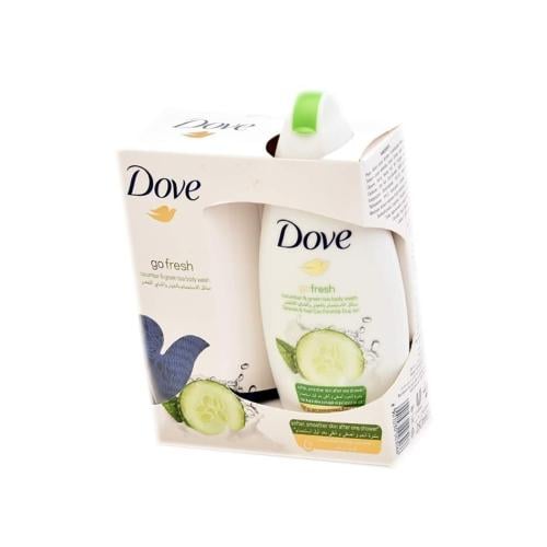 جل استحمام+ليفة دوف الخيار والشاي الاخضر 250 مل