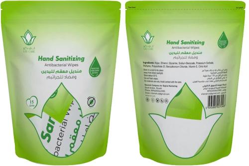 منديل لي كير معقم لليدين ومضاد للجراثيم 15 منديل