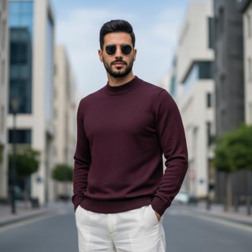 هاينك بني غامق رقبه قصيره