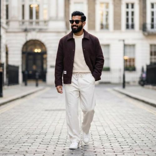 جاكيت بني غامق