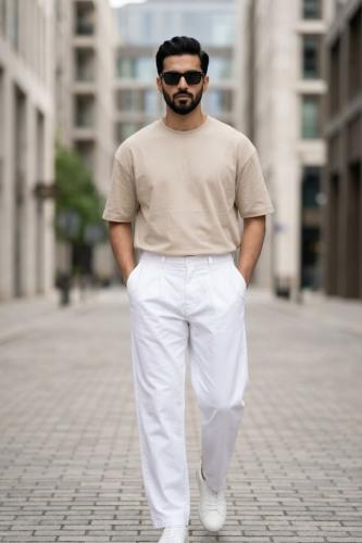 بنطلون جنز ابيض