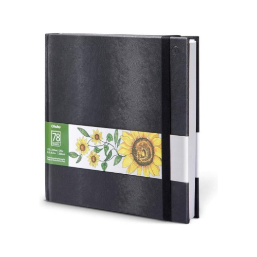 Ohuho Paper Sketchbook – Square Art Drawing Paper, 8.3 in × 8.3 in, 78 Sheets / 156 Pages, 120 lb / 200 gsm, Hardcover Sketchbook...