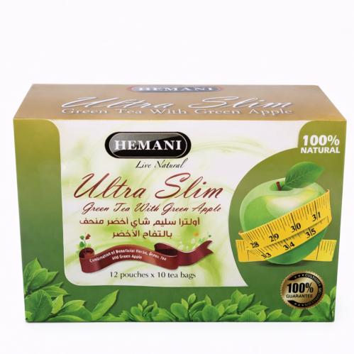 ظرف ألترا سليم شاي أخضر بالتفاح