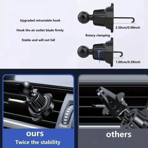 شاحن سيارة لاسلكي مع حامل موبايل