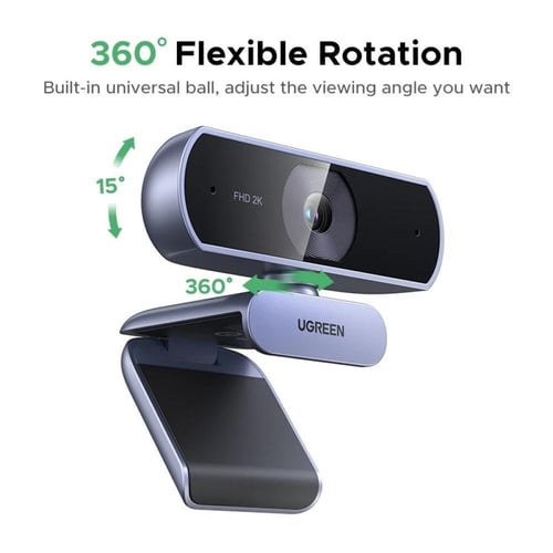 كاميرا ويب UGREEN 2K مع ميكروفون مدمج