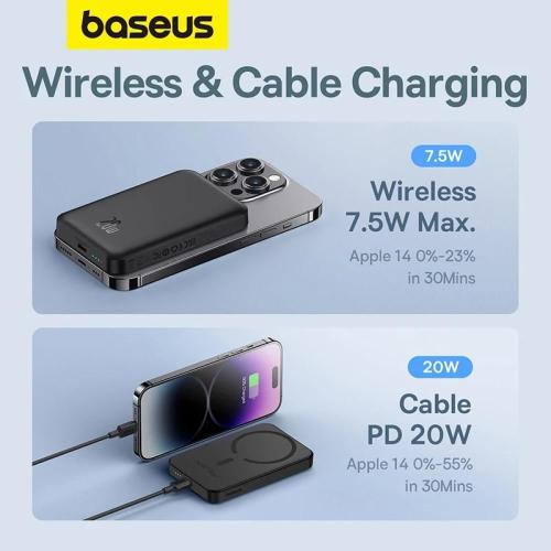 Baseus بنك طاقة مغناطيسي صغير 5000mAh