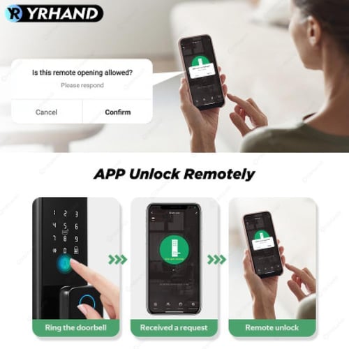 قفل رقمي ثلاثي الأبعاد لفتح الوجه مقاس 4585 Tuya W...