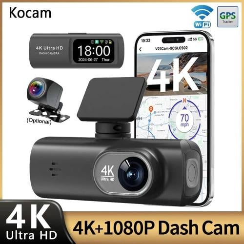 كاميرا داش UHD 4K مزدوجة العدسة