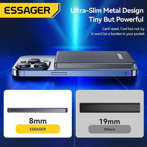 Essager بنك طاقة لاسلكي رفيع 5000mAh