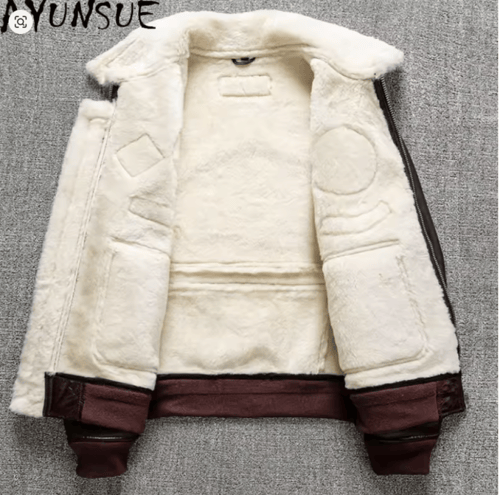 سترة شتوية من الجلد من AYUNSUE ملابس للرجال سترة م...