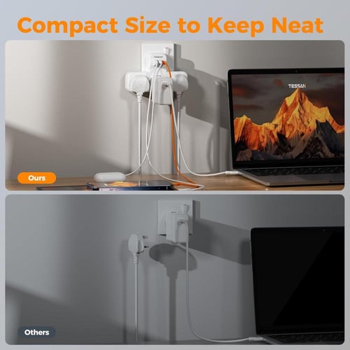 تيسان المملكة المتحدة التوصيل محول مقبس الحائط مع...