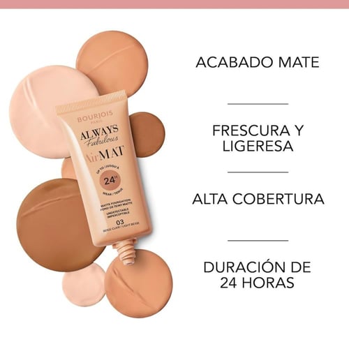 كريم أساس بروجوا Air Mat 24 ساعة – تغطية مطفية طوي...