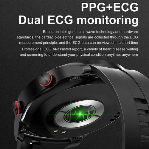 ECG + PPG بلوتوث دعوة ساعة ذكية الرجال الليزر الصح...