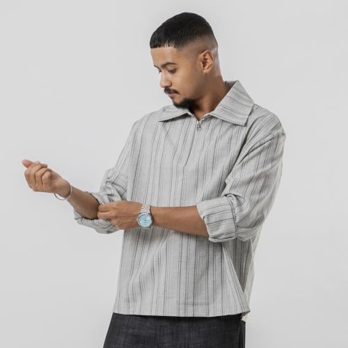 striped polo shirt