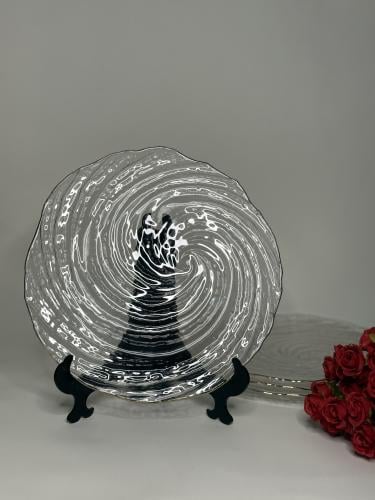 طبق تقديم زجاج