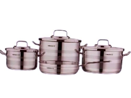 طقم قدور استيل كوركماز تركى 7 قطع