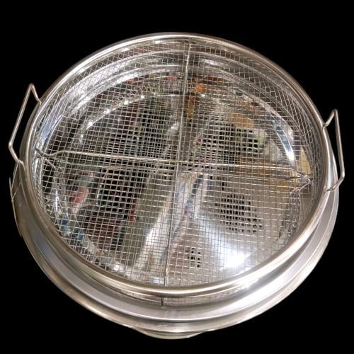 مشخل مدور استيل بيدين وصحن