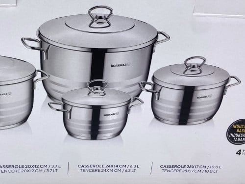 طقم قدور كوركمازاستيل تركى 4قطع
