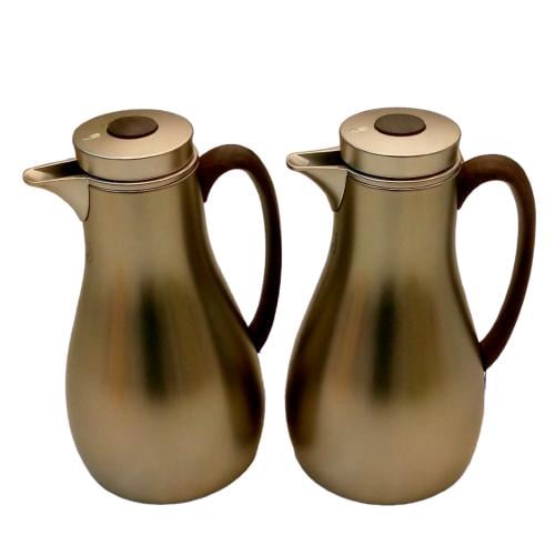 طقم ترامس عذبة سلفر مقبض خشبي