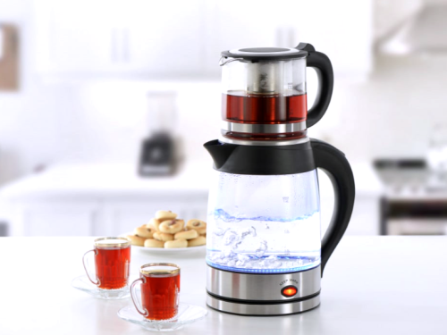 غلاية ومحضرة شاى 1.7 لتر + 750مل