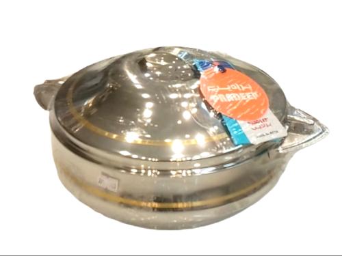 حافظة سنا استانلس استيل فضي مذهب 8 لتر