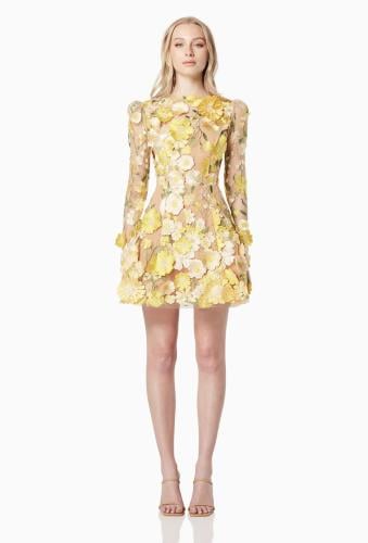 Yellow 3d flowers