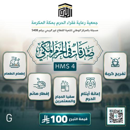 Five charities in the Holy Mosque in Mecca