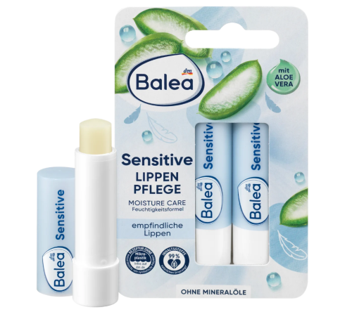 مرطب شفاه Balea Sensitive بالألوفيرا – عبوة مزدوجة
