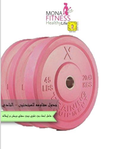 جدول تمارين مبتدئ 4 أيام شامل (في النادي )