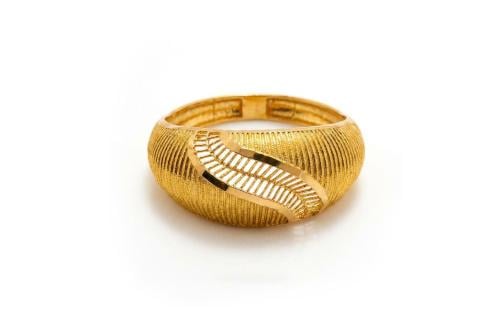 خاتم بشكل مائل عيار 21 قيراط