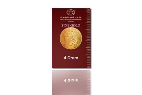 ريال سعودي ذهب صافي 999.9 الوزن 4 جرام قطر 3سم