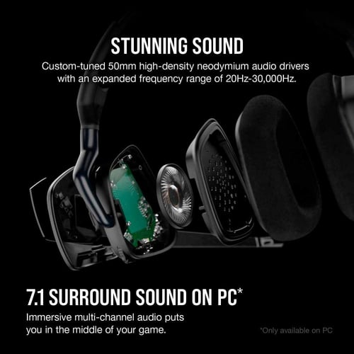 سماعة Corsair VOID RGB Elite Wireless - Carbon