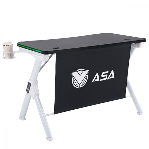 طاولة ASA 222 قيمنق بإضاءة RGB - أبيض