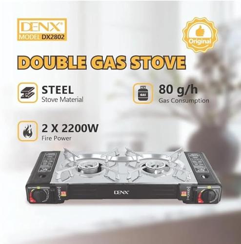 موقد غاز مزدوج من DENX 2200 وات لكل واحدة