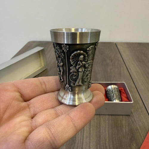 طقم أكواب من قصدير النقي سنغافوري