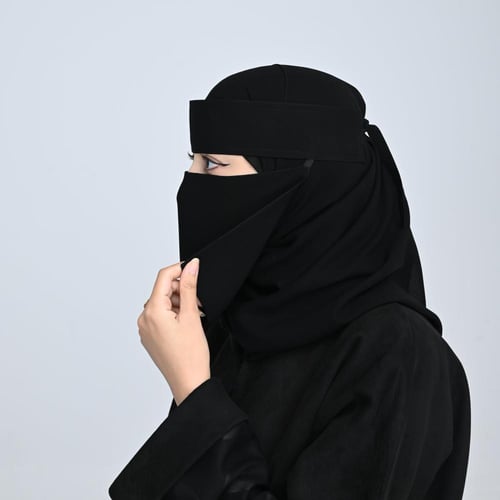 نقاب مقوي قصير مطاط قصير