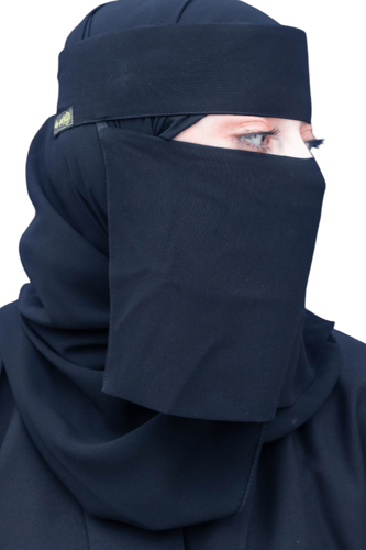 نقاب مقوى مطاط مايل وسط