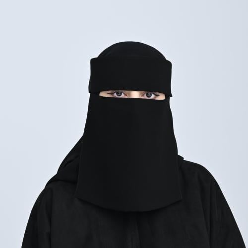 نقاب كويتي مقوى لصق طويل