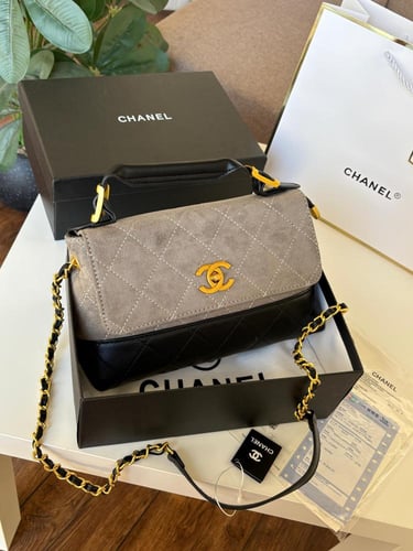 شنطة شانيل مخمل و جلد