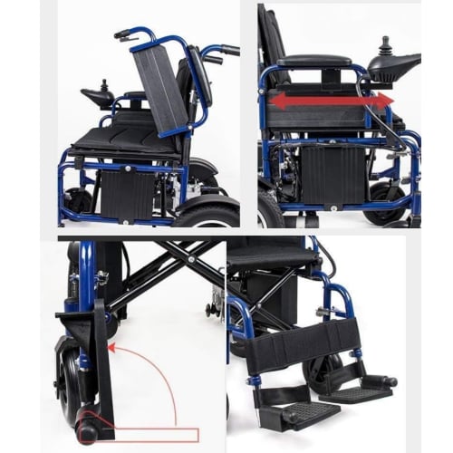 كرسي متحرك كهربائي خفيف الوزن قابل للطي مقاس 40